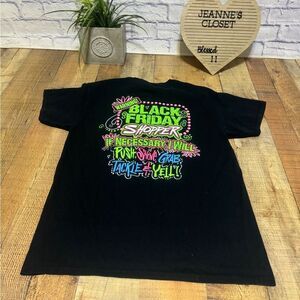 SWEET THING FUNNY WARNING BLACK FRIDAY SHOPPING SHOP GIRLIE BRIGHT T-SHIRT